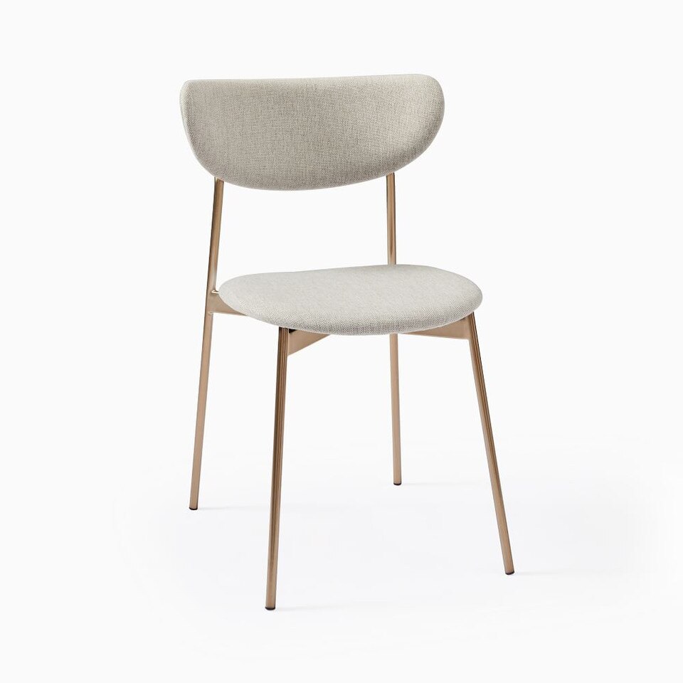 Mid-Century Modern Petal Upholstered Dining Chair - West Elm Australia